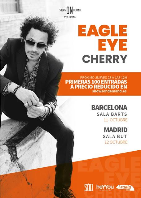 Eagle-Eye Cherry anuncia conciertos en Barcelona y Madrid (y Pontevedra)