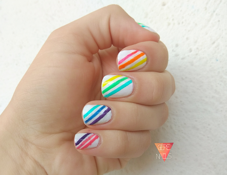 NEON STRIPES   |    UÑAS NEÓN