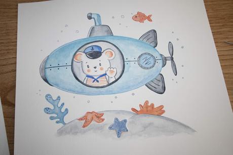 Acuarelas para la habitación de un bebe Acuarelas para la habitación de un bebe