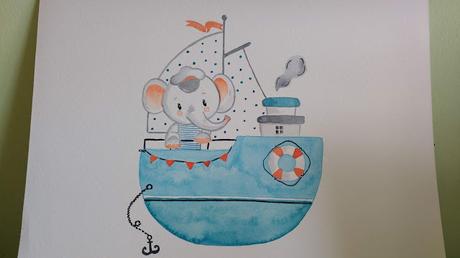 Acuarelas para la habitación de un bebe Acuarelas para la habitación de un bebe