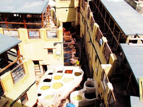 Curtiembre en Fez, Marruecos