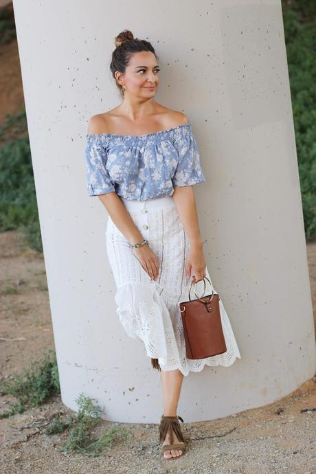 Como combinar una falda blanca con encaje Como combinar una falda blanca con encaje