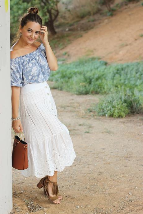 Como combinar una falda blanca con encaje Como combinar una falda blanca con encaje