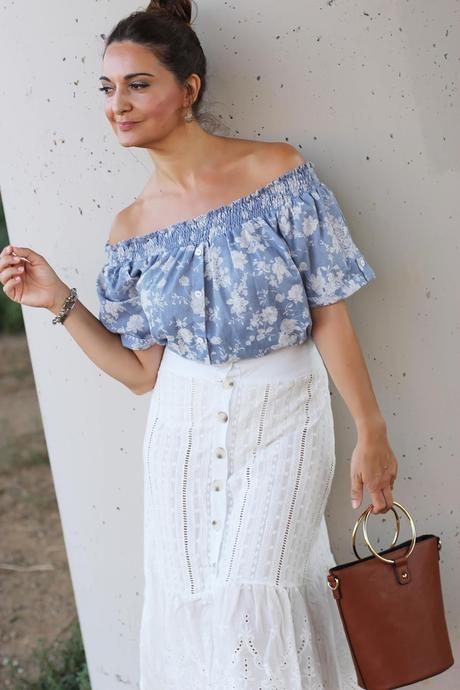 Como combinar una falda blanca con encaje Como combinar una falda blanca con encaje
