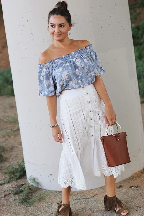 Como combinar una falda blanca con encaje Como combinar una falda blanca con encaje