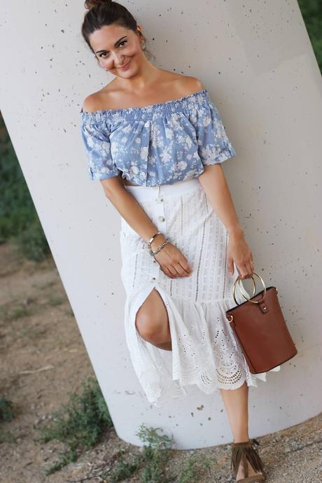 Como combinar una falda blanca con encaje Como combinar una falda blanca con encaje