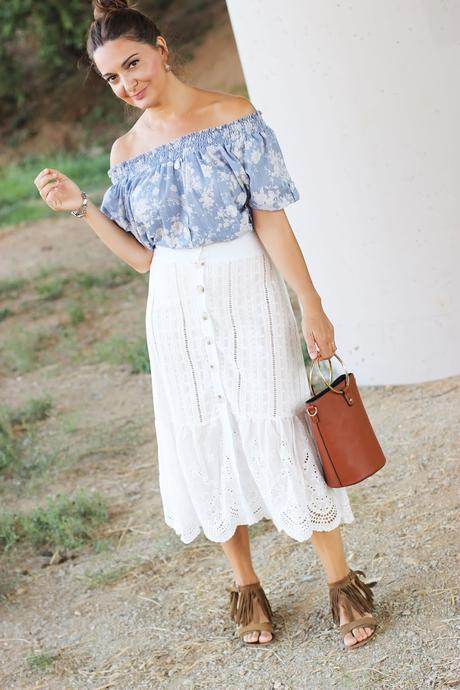 Como combinar una falda blanca con encaje Como combinar una falda blanca con encaje