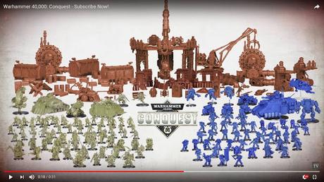 Vídeo presentación de Warhammer Conquest y foto (captura de pantalla) de familia