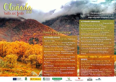 OTOÑADA 2018. Valle del Jerte. Programación