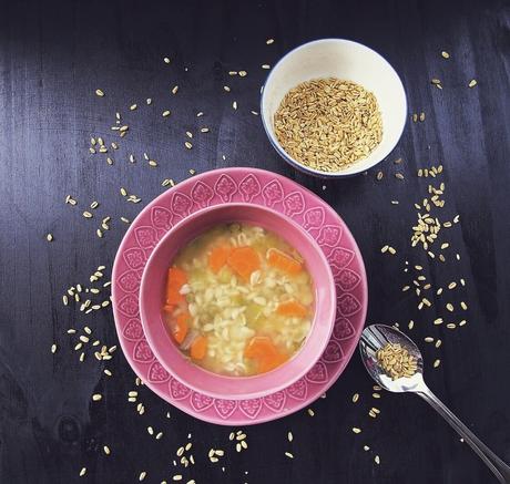 SOPA DE TRIGO CON VERDURAS