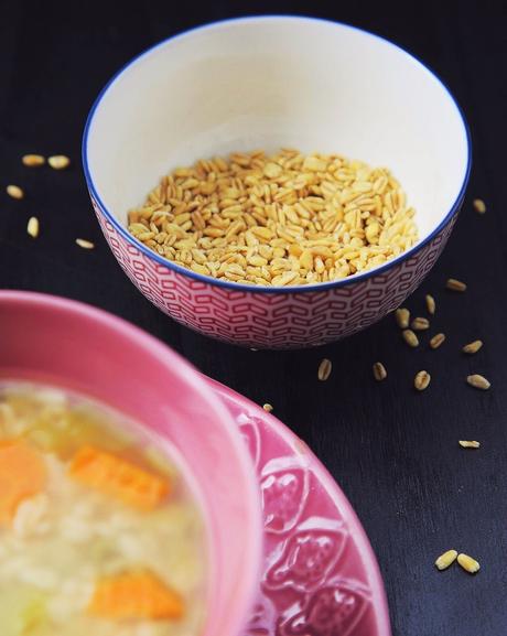 SOPA DE TRIGO CON VERDURAS