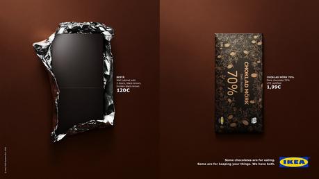 Parecen tabletas de chocolate, pero en realidad lo que ves en estos anuncios son muebles de IKEA
