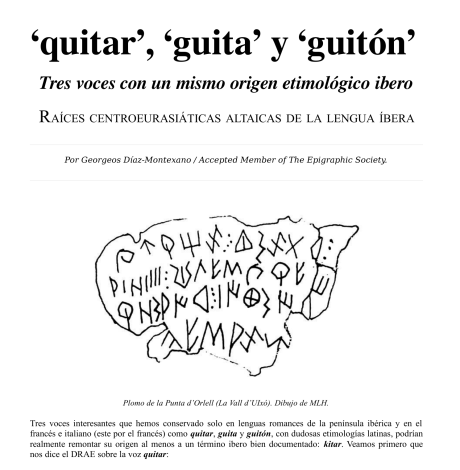 ‘quitar’, ‘guita’ y ‘guitón’. Tres voces con un mismo origen etimológico ibero.