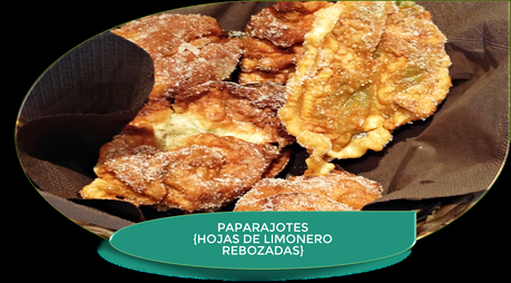 PAPARAJOTES {HOJAS DE LIMONERO REBOZADAS}