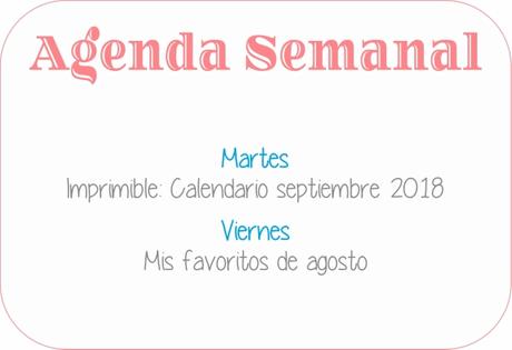 Agenda Semanal 27/08 - 2/09