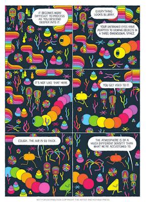 Crawl Space, de Jesse Jacobs. Caligrafía psicodélica