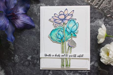 SKETCH LOTUS: a floral card
