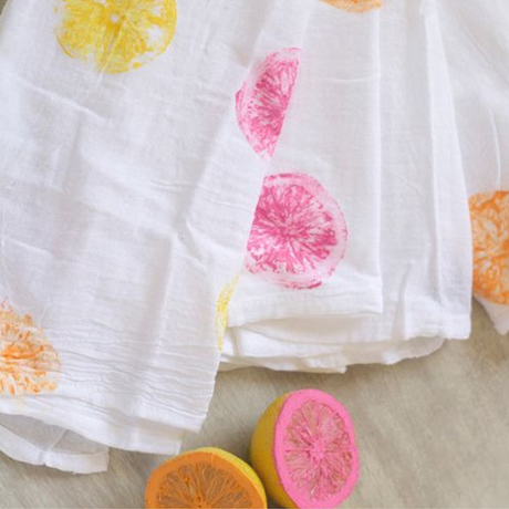 DIY - mantel estampado con limones, limas y naranjas ¿te atreves?