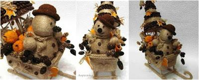 12 Ideas fáciles para hacer adornos navideños con muñecos de nieve