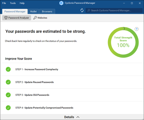 Cyclonis Password Manager: un robusto software de administración de contraseñas