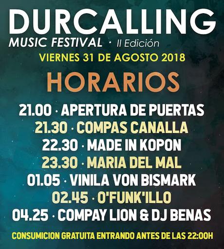 Horarios Durcalling Music Fest 2018 Horarios Durcalling Music Fest 2018