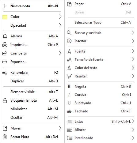 Opciones de Simple Sticky Notes - El Blog de HiiARA