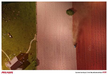 Esta aerolínea convierte imágenes aéreas en banderas de países en esta campaña gráfica