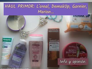 Compras en Primor: Ganier, L'oreal, Demak Up portada