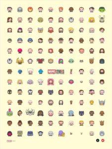 Póster de emojis del 10º aniversario de Marvel Studios