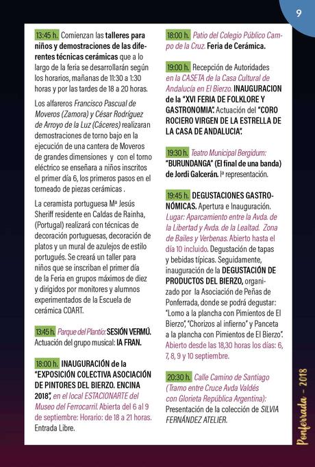 Programa de las Fiestas de la Encina 2018 Programa de las Fiestas de la Encina 2018