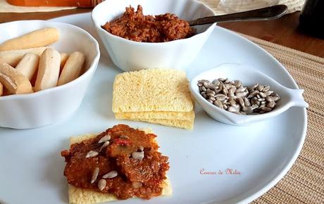 Paté de champiñones y piquillos - champiñones Paté de champiñones y piquillos - champiñones