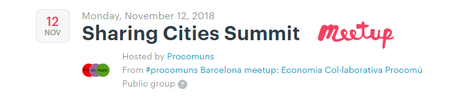 Call for projects Sharing Cities Summit Barcelona hasta 10 de septiembre