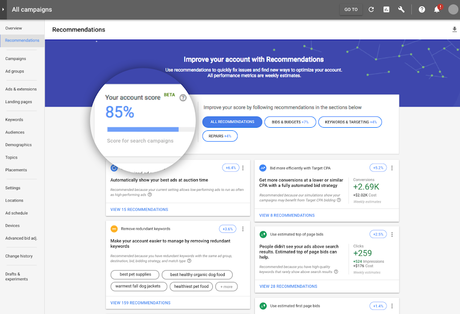 Cómo aprovechar la puntuación de optimización de Google Ads