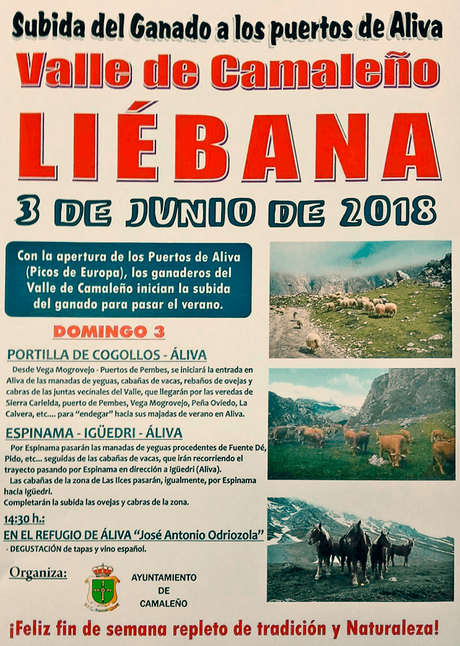 cartel 2018 subida ganado a los puertos de aliva