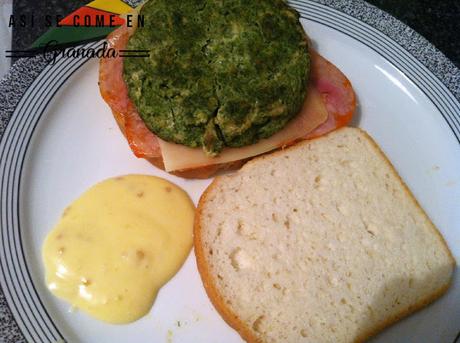 Hamburguesa de acelgas y pollo. Juego de blogueros 2.0