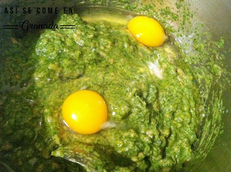 Hamburguesa de acelgas y pollo. Juego de blogueros 2.0