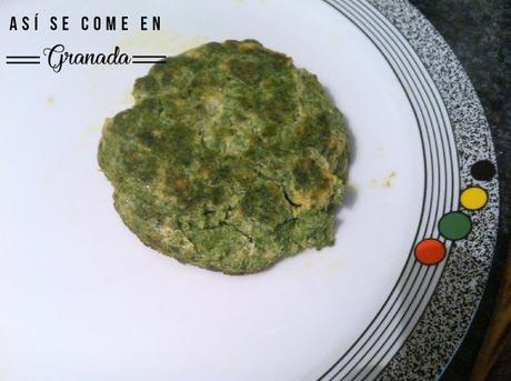 Hamburguesa de acelgas y pollo. Juego de blogueros 2.0