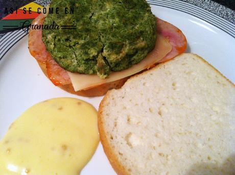 Hamburguesa de acelgas y pollo. Juego de blogueros 2.0