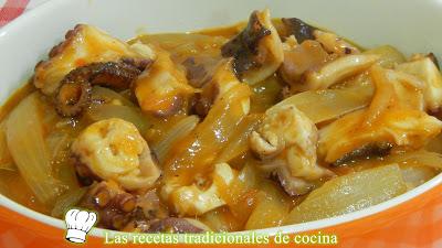 Receta fácil de pulpo muy tierno en salsa