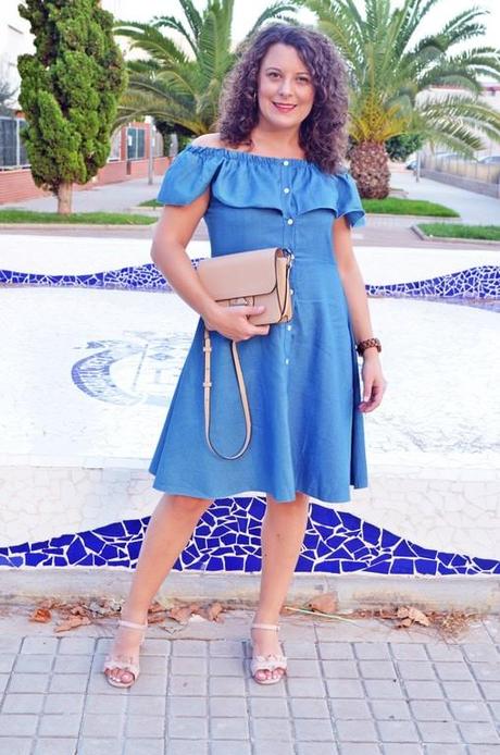 Vestido denim abotonado