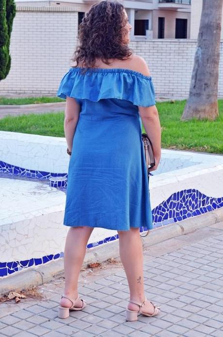 Vestido denim abotonado
