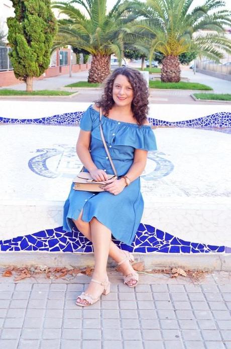 Vestido denim abotonado