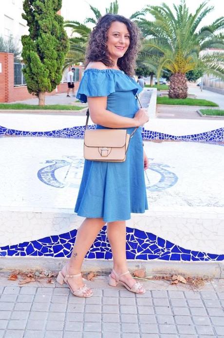 Vestido denim abotonado