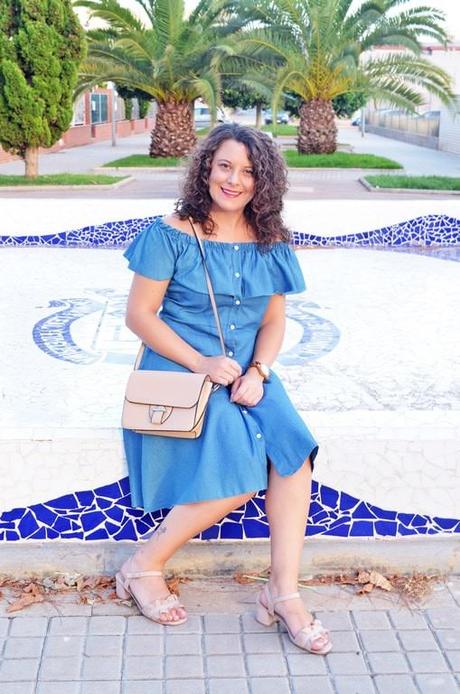 Vestido denim abotonado