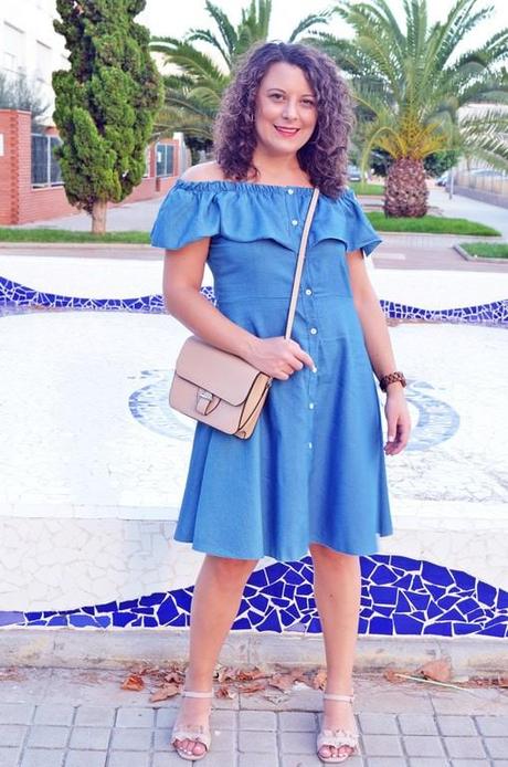 Vestido denim abotonado