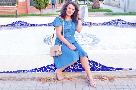 Vestido denim abotonado