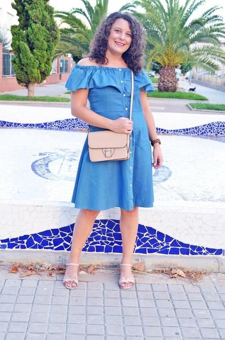 Vestido denim abotonado