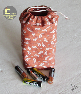 Saquete de tela para las pilas. Videotutorial