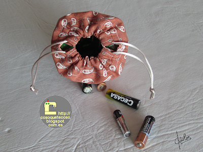 Saquete de tela para las pilas. Videotutorial