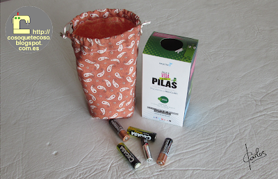 Saquete de tela para las pilas. Videotutorial